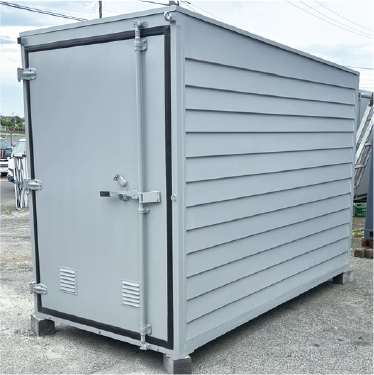 1台用バイク収納コンテナの外観