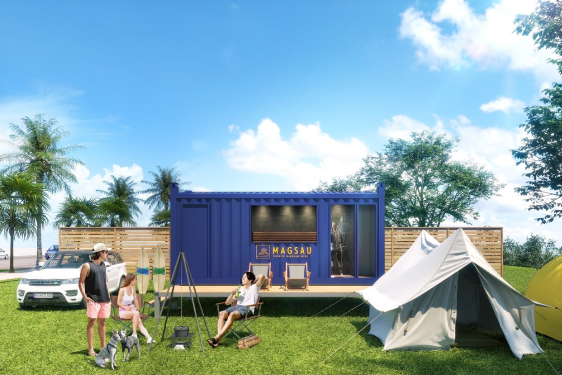 サウナコンテナの外観2