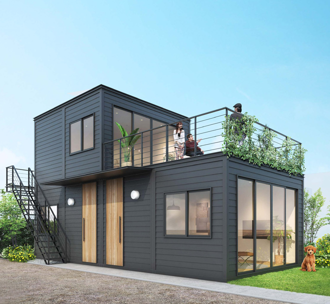 建築コストの高騰。コンテナ建築カッコいいですよ。